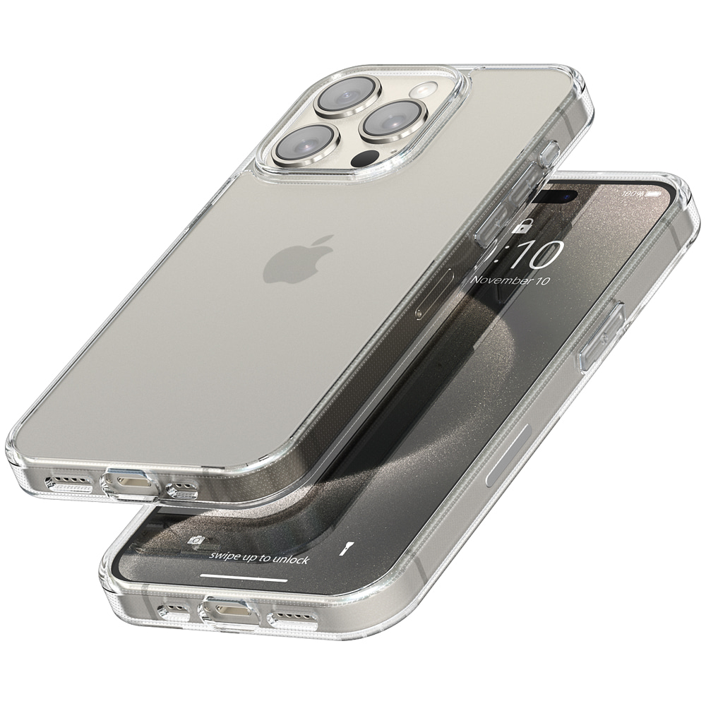 아이폰15 프로 맥스 클리어 투명 강화유리 플러스 케이스