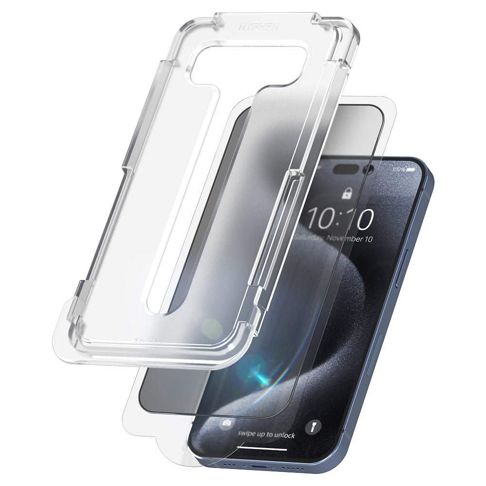 아이폰15 프로 맥스 이지커버 플러스 풀커버 프라이버시 강화유리 휴대폰 액정보호필름 2매