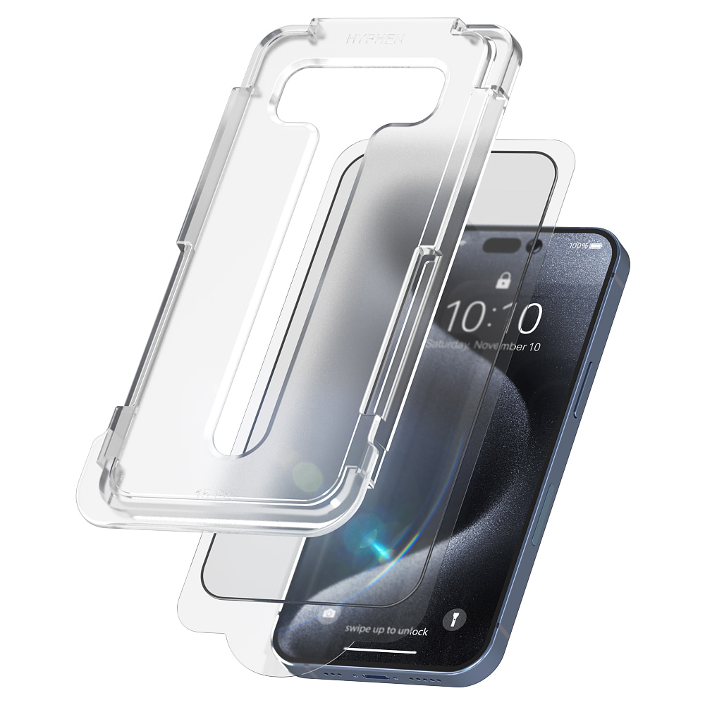 아이폰15 프로 맥스 이지커버 플러스 풀커버 강화유리 휴대폰 액정보호필름 2매